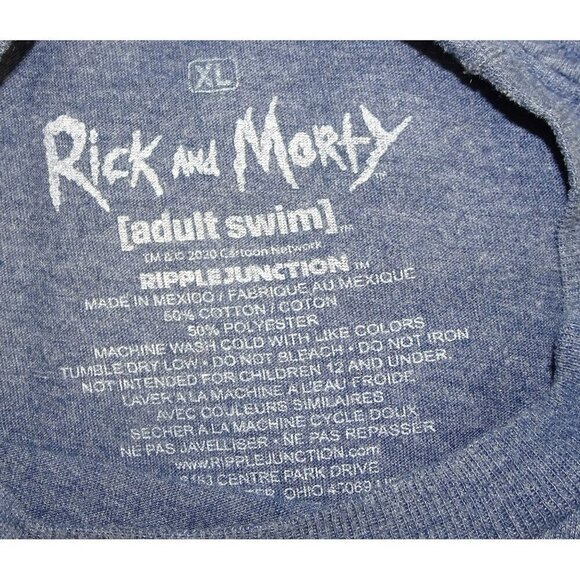 Ripple Junction Rick & Morty [Adult Swim} Gray T-Shirt Size X-Large - Picture 3 of 4